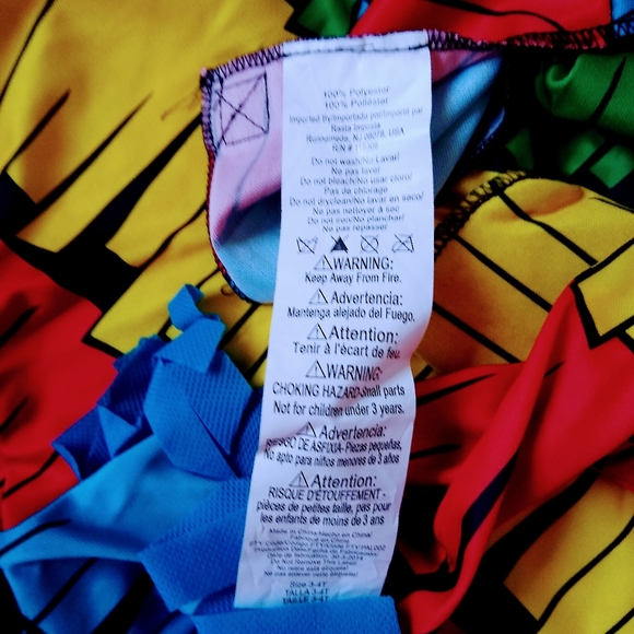 RASTA IMPOSTA Multicolor Horse Pinata Costume Toddler Sz 3T-4T NEW - Picture 6 of 8